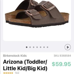 Birkenstock kids (Arizona). Size 33:US2-2.5